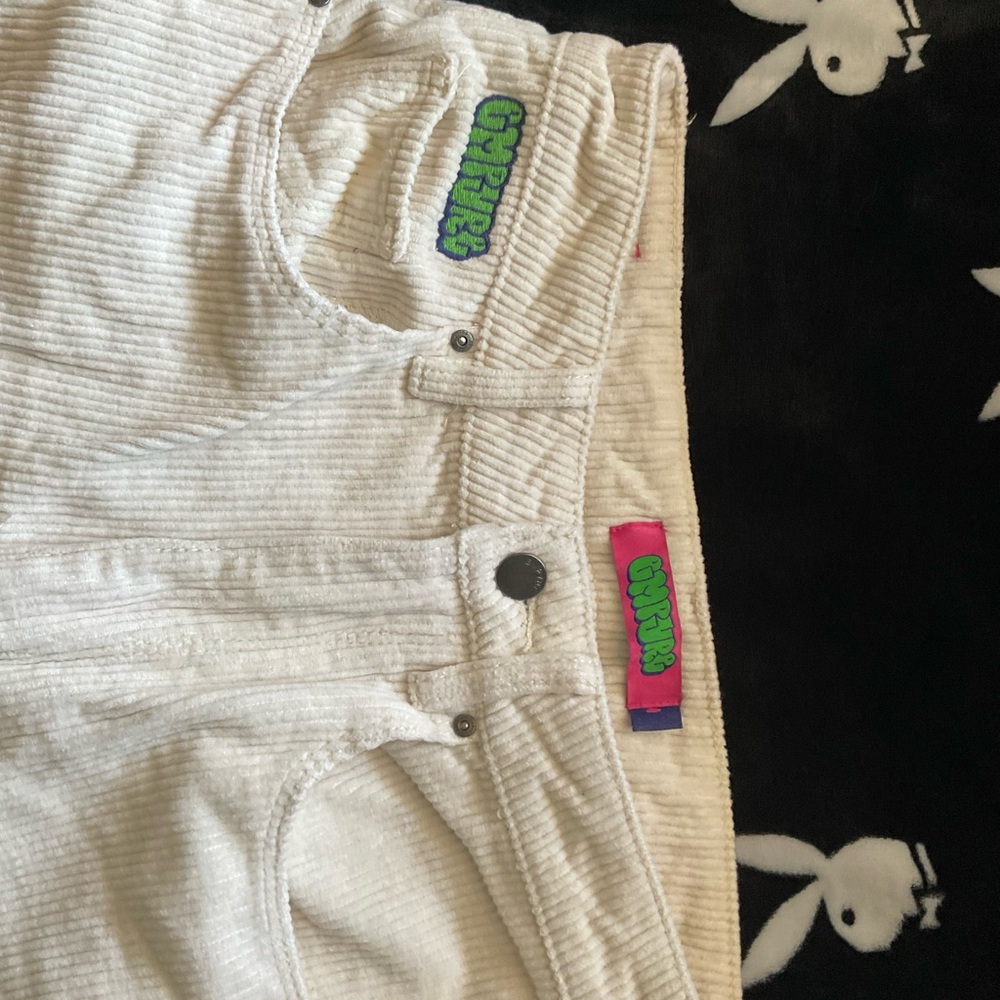 White empire Corduroy Pants